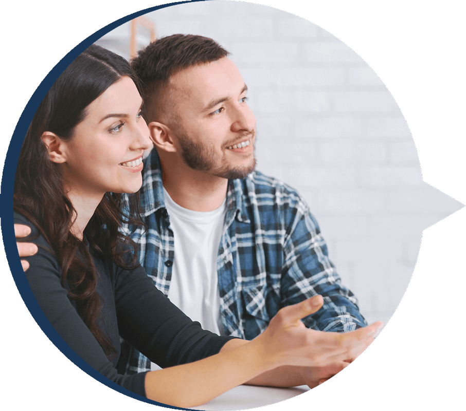 Smiling couple giving positive feedback on their experience with Russo Insurance Agency in Tampa FL